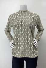 Calia Long Sleeve Swim Rash Guard Lycra Ivory/ Brown Women s Size Large,New.