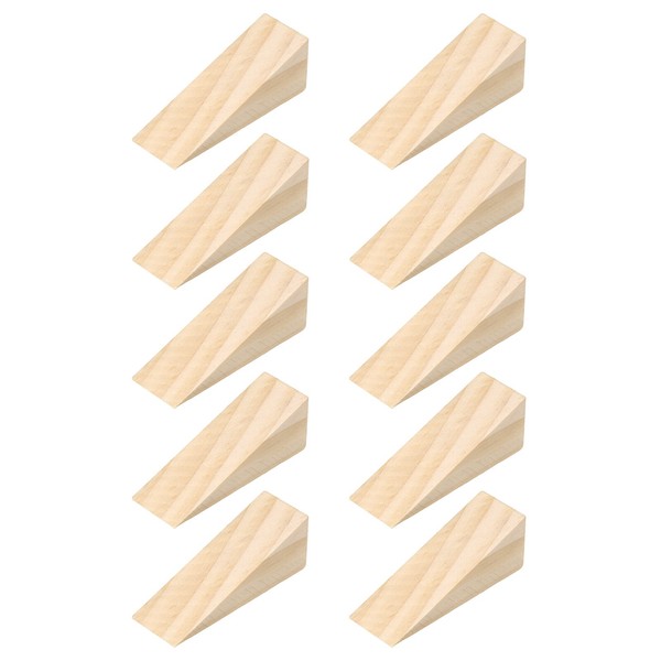 "10 StüCk Holz TüRstopper 2,36\" X 0,79\" X 0,79\" FüR Haus Rutschfeste TüRkeile"-image