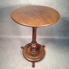 Antique Victorian Mahogany Pedestal Occasional Wine Side Table 73cm Plant Stand