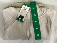 NEW Danskin Women's Mixed Rib Cozy Half Zip Hoodie, Moonbeam, Size XL 109 