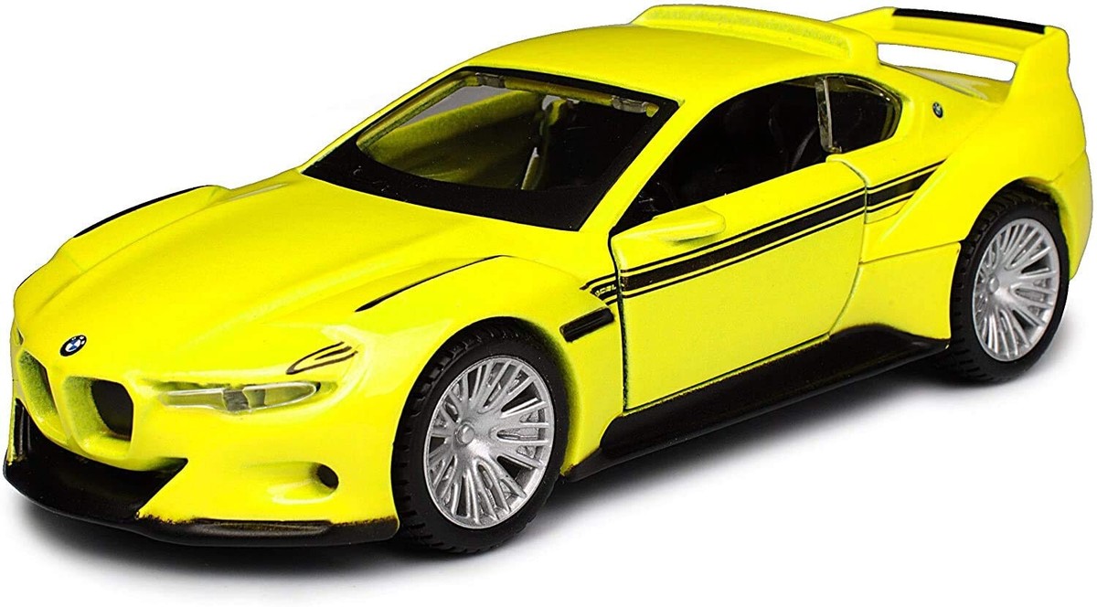 ミニカー BMW - BMW  3.0 CSL Maisto BMW 3.0 CSL Hommage Yellow 1:36 Scale 4.5 Inch