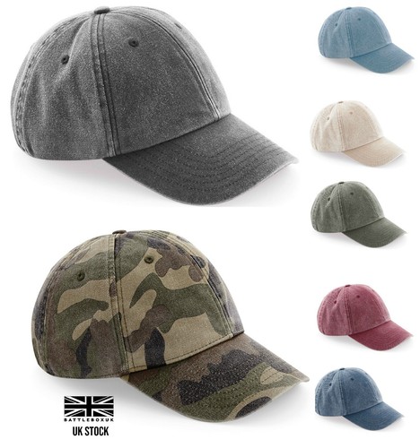 Vintage Washed Denim Baseball Cap Retro 