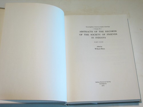 Encyclopedia American Quaker Genealogy Indiana Wayne Madison Henry and Rush Cos - Imagen 2 de 4