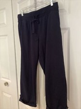 lands end women  s M navy jogging pants