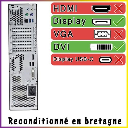 PC Fujitsu Esprimo D556 DT Intel I3-6100 RAM 16Go SSD 960Go W11 Wifi - Bild 6 von 6