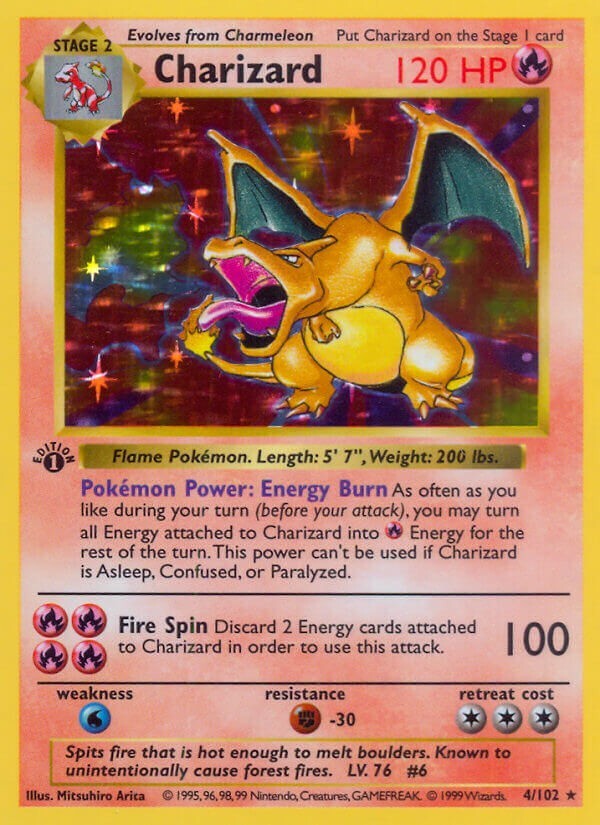 Charizard Pokémon Card Magnet - Base Set Shadowless 1st Edition -  Pokéscents | eBay