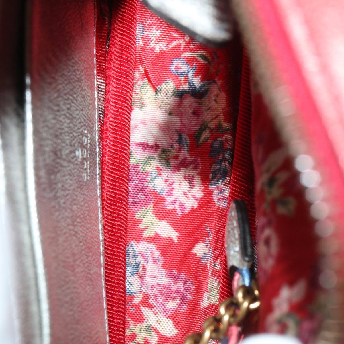 バッグ archive GUCCI leather hand bag GUCCI Horse Bit Pochette Shoulder Bag Lamb Skin Red Blue
