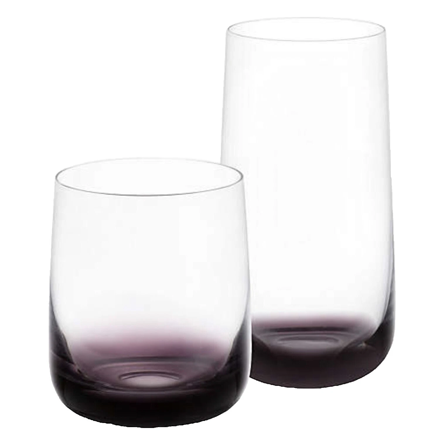 Glass Black Highball Glasses