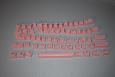 Set 61 Keycaps for Gaming Keyboard Compatible Ducky One 2 Mini Razer - PINK
