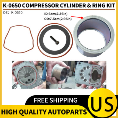  K-0650 Air Compressor Cylinder Sleeve and Compression Ring Kit for Craftsman 