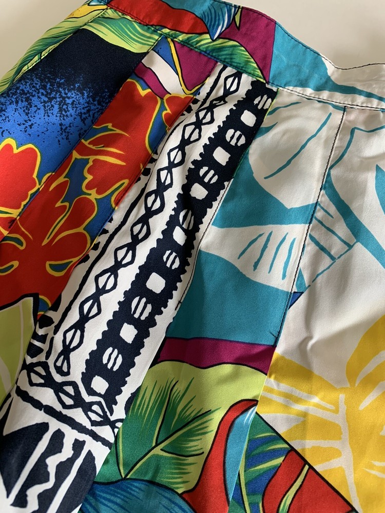 Vintage 80s Retro Colorful USA Women's Tennis Skirt Polyester Size 4