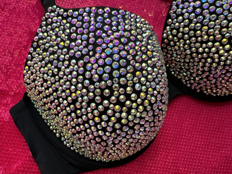 Sujetador de cristal hecho a mano, ropa interior para mujer, sujetador sexy, ropa interior para mujer " Foto 4 de 4