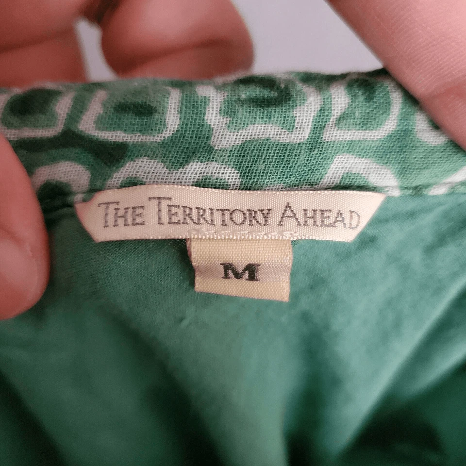 Falda midi boho envolvente sintética mediana The Territory Ahead de algodón púrpura verde para mujer Foto 4 de 4