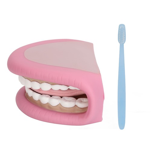 Kids Mouth Hand Puppet 28 Teeth Tongue Mouth Puppet With Toothbrush - Photo 18/22