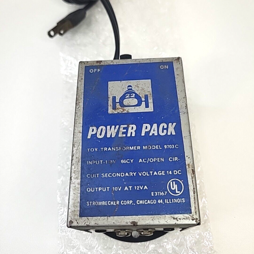 Vintage Strombecker Slot Car Power Pack Transformer 9703C 10v Original Parts
