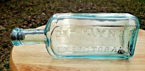 Antique Dr. Jayne's Expectorant Bottle Quack Cure Era Drug Store Medicine Med