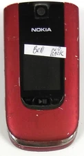 Nokia 6350 - Red and Black ( Bell Mobility ) Rare Cellular Flip Phone - No Back