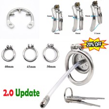 Small Flat Lock Chastity Device with Arc Ring Chastity Cage Preventing Cheating