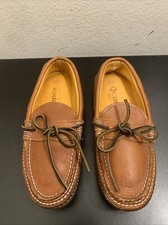 Quoddy Brown Leather Lodge Moccasin, Handsewn, Chrompak, Women s 8.5