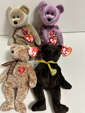 Ty Beanie Baby Signature Bears Lot of 4 1999, 2000, 2002, 2003