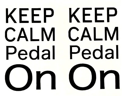 KeepCalmPedalOn Aufkleber Sticker x2 Bike Fahrrad Mountainbike Rennrad Motivieren