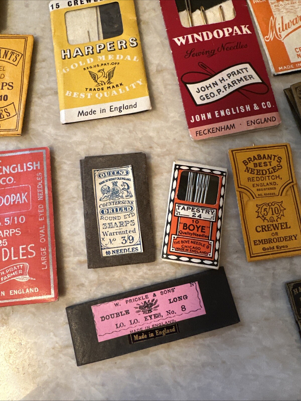 ANTIQUE Sewing Needle Lot 39 Sewing All England English War Pack Some Very Rare