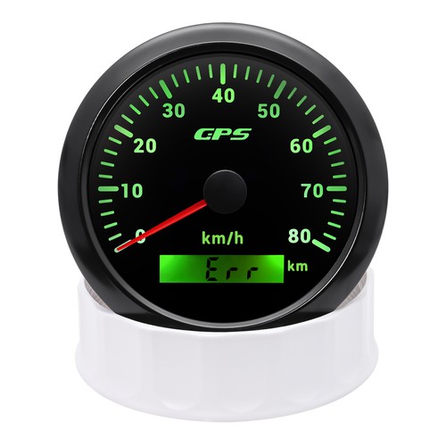 85mm schwarzes GPS Geschwindigkeitsmesser 0-80km/h Messgerät für Motorräder Boot - Picture 9 of 15