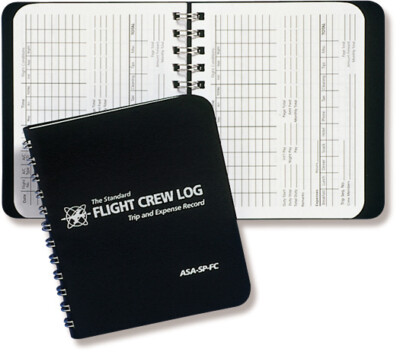 POCKET FLIGHT CREW LOG BOOK | ASA-SP-FC |  For Pro Pilots, F/A & Instructors