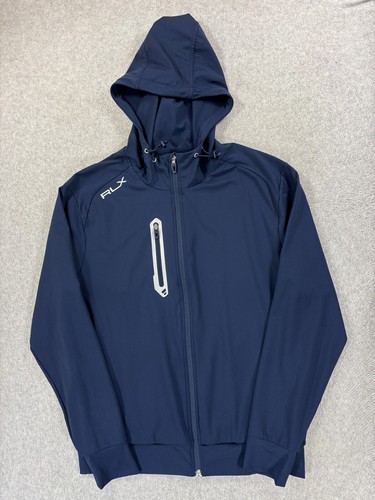 RLX Ralph Lauren Performance TECH Golf Hoodie Jacket (Men's Medium) Blue