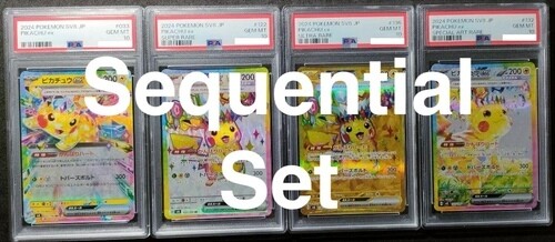 PSA 10 Sequential Set Pikachu ex SAR UR SR RR Super Electric PSA 10 Sequential Set Pikachu ex SAR UR SR RR Super Electric