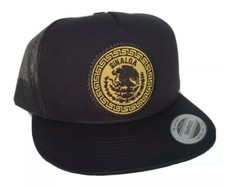 SINALOA MEXICO HAT MESH TRUCKER BLACK SNAP BACK ADJUSTABLE NEW