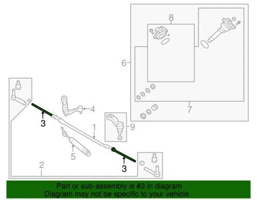 Kit de vara de amarração interna genuína GM 15295861 - Imagem 3 de 3