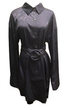 Fashion Nova Blue Shirt Dress With Belt Size Large