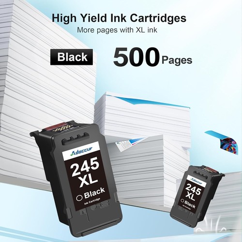 2pk 245XL Black Ink Cartridge Replacement for Canon Pixma MG2525 TR4520 TS3120 - Picture 6 of 7
