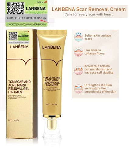 Lanbena TCM Narben- und Aknefleckenentfernungssalbe Gel - für Wunden, Schnitte und Verbrennungen - Bild 10 von 13
