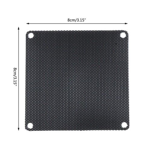 Computer Dust Filter Mesh Black PC for Case Cooler Frame Dustproof Cove - Afbeelding 3 van 17