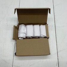 8 Pair White Ankle Socks one Size