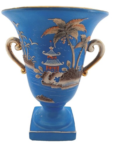 ちゃかい Japanese Ceramic Yunomi Teacup Vtg Pottery Teal Blue Taupe