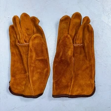 Vtg Wells Lamont Cowhide Genuine Suede Leather Gloves Size Medium USA