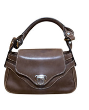 Max Mara - Brown Leather Handbag - beautiful natural ageing