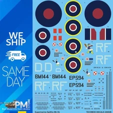 Techmod 24002 1/24 Supermarine Spitfire Mk Vb British Raf Fighter Wet Decal