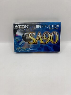 TDK SA90 IEC II / Type II High Position Audio Leerkassette Kassette NEU OVP