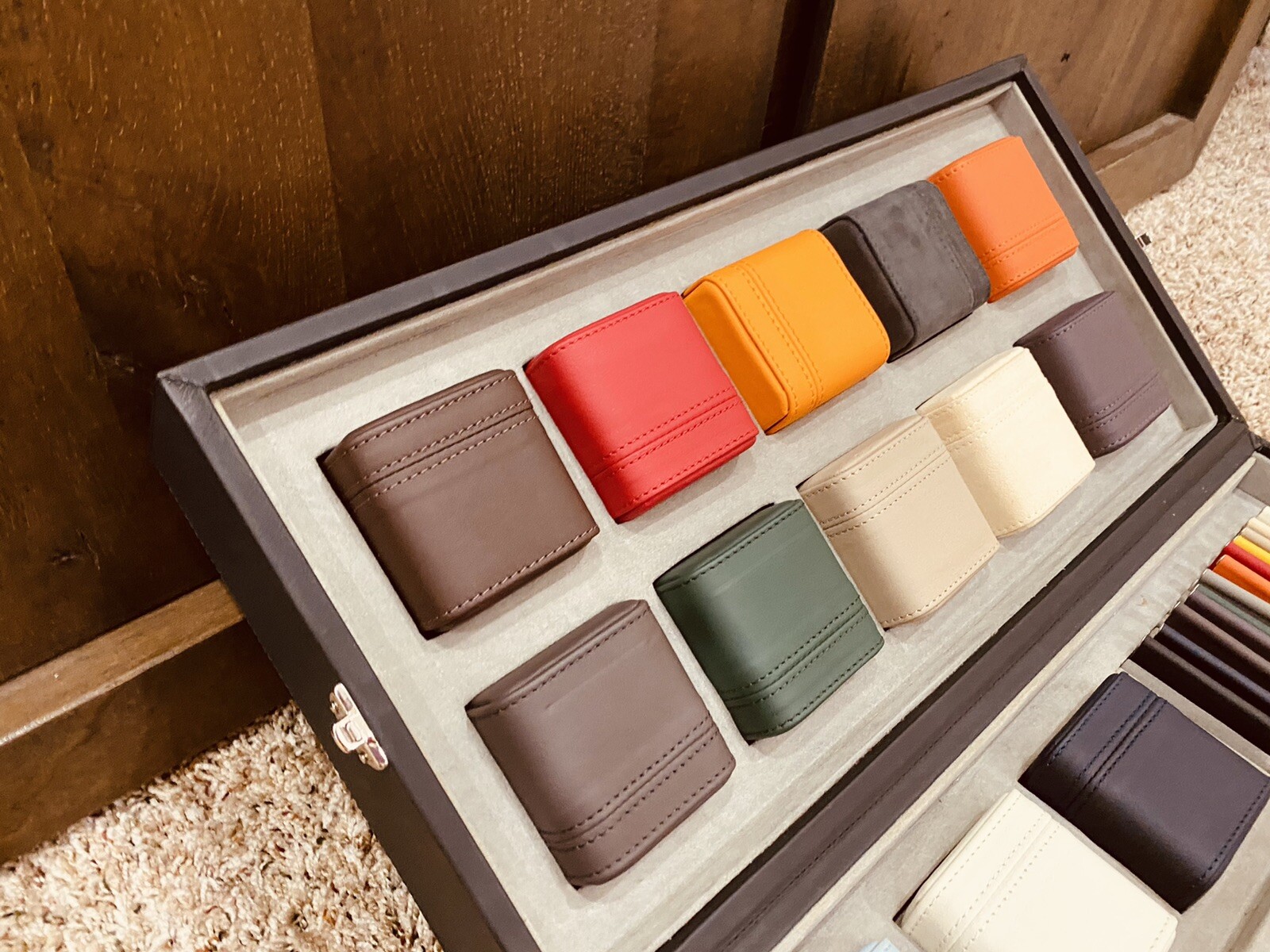 🇮🇹 DEALER LAMBORGHINI MURCIELAGO LEATHER PAINT COLOR CARPET SAMPLES COLLECTOR