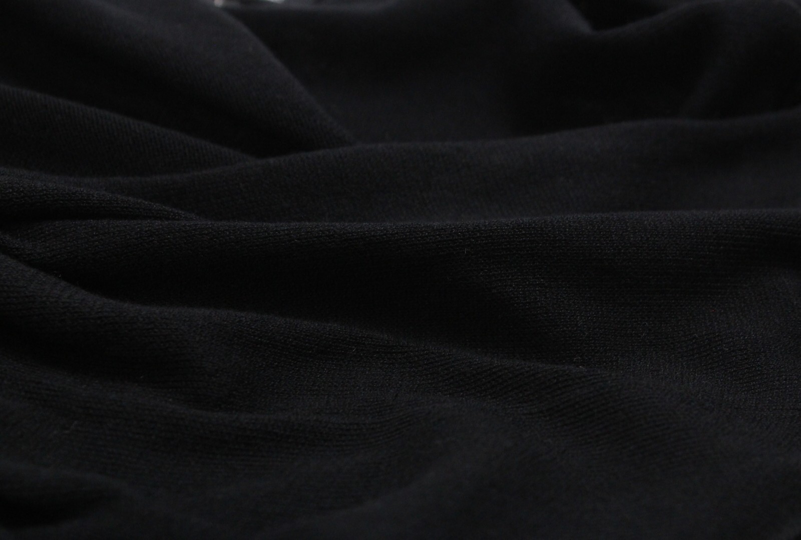 MASSIMO DUTTI Silk-Cotton Dress Women's LARGE Knitted Black Stretchy V Neck thumbnail 5