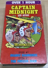 Captain Midnight Live Action VHS Collectors Edition Original Commercials 2 Eps.