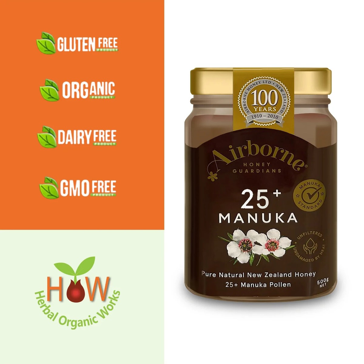 その他 Airborne Manuka & Wildflower Honey.3 pac Airborne Manuka & Wildflower Honey.3 pac Airborne (New Zealand