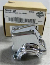 Harley-Davidson New Left Side Handle Bar  Chrome Switch Housing Cover 56866-06A 