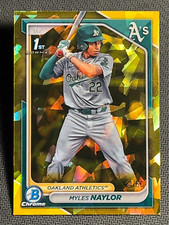 2024 Bowman 1st GOLD SAPPHIRE PROSPECT ROOKIE Myles Naylor 44/50