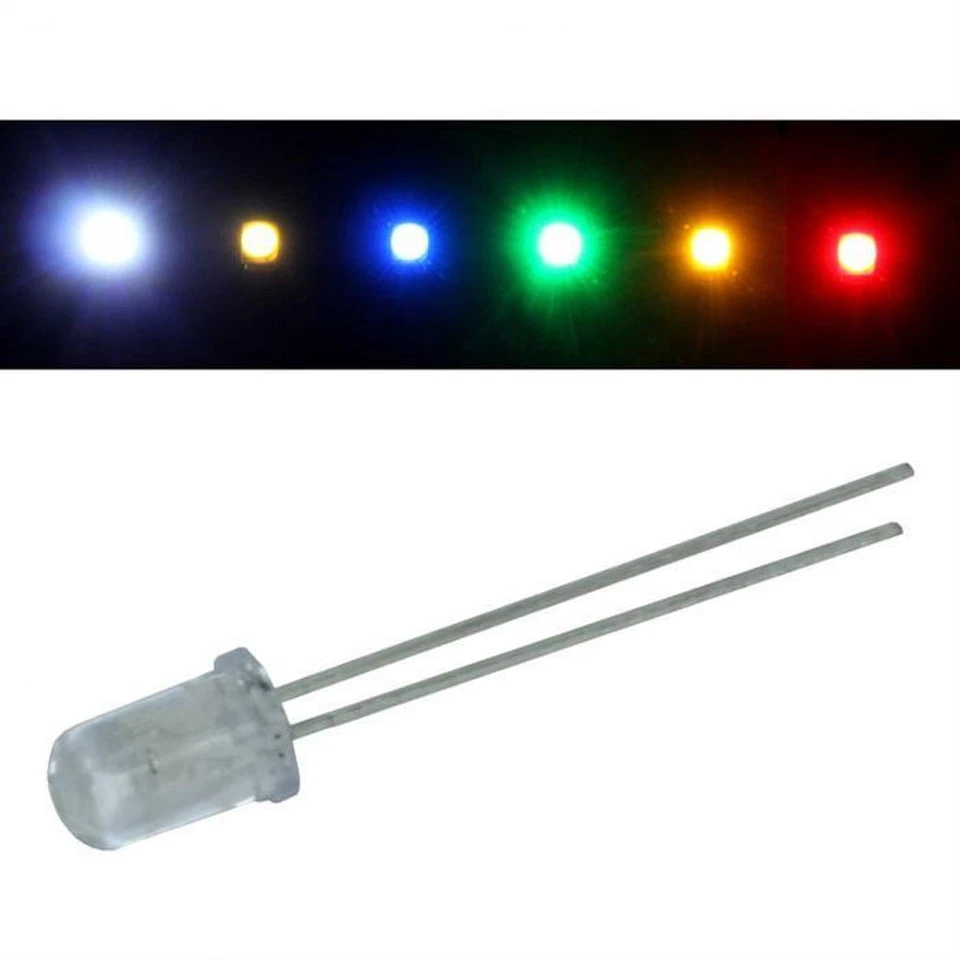20-100x Superhelle einzel LEDs 5mm Leuchtdiode verschiedene Farben