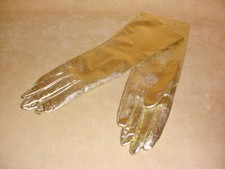 1960's Ladies Gold Lame' Evening Gloves Size 7 by Crescendoe - New in Package